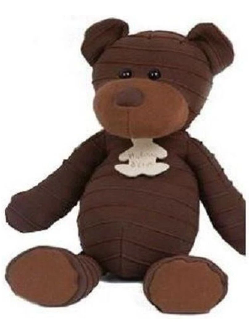 Doudou Histoire d'ours ours marron chocolat couture 27cms HO1070 Marron
