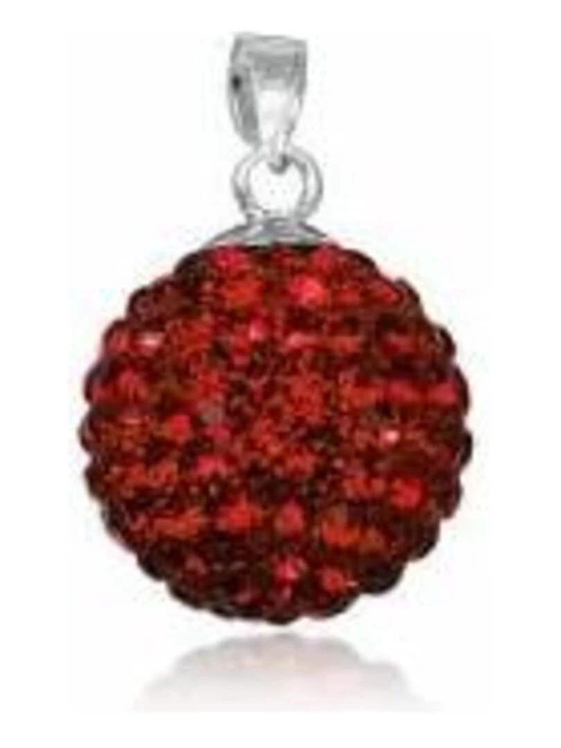 Pendentif strass Diamètre 1cm Bijoucolor Rouge
