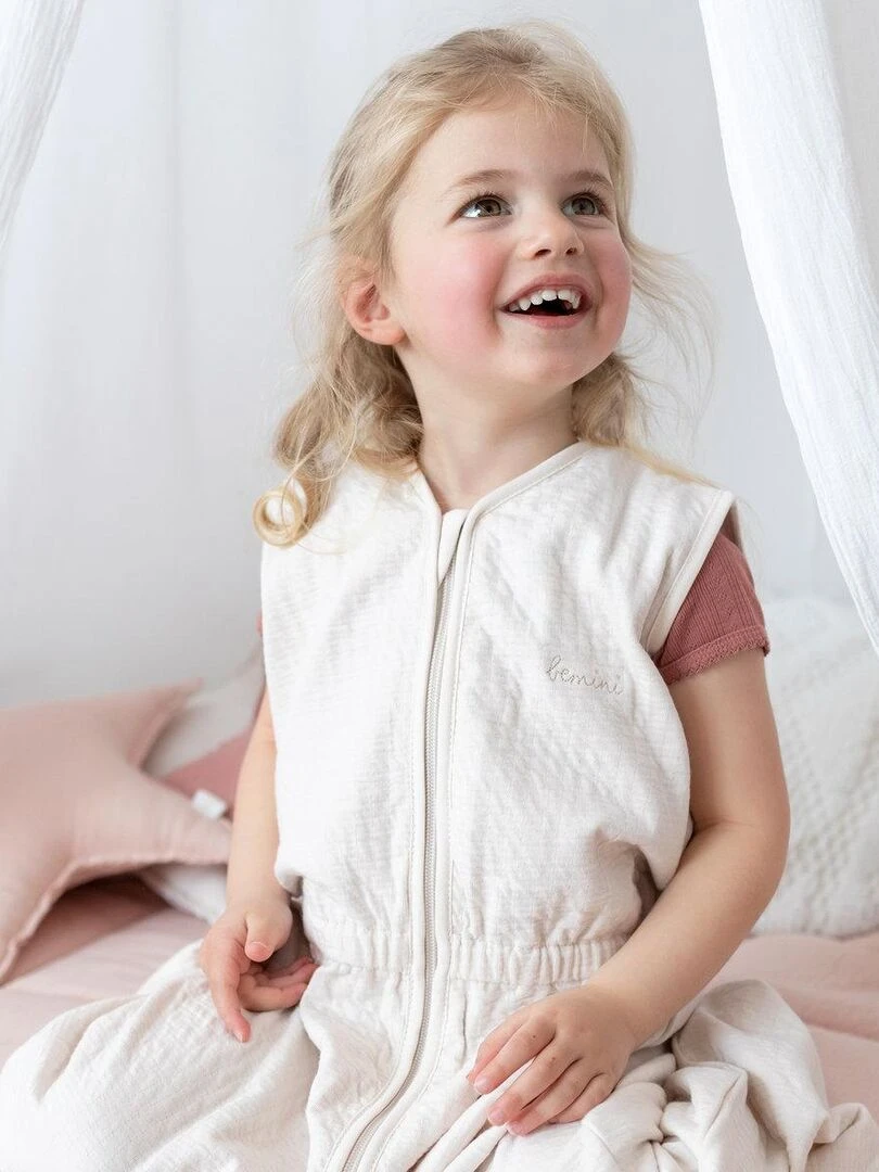 Bemini Gigoteuse jambes séparables Tetra Jersey Blanc cassé