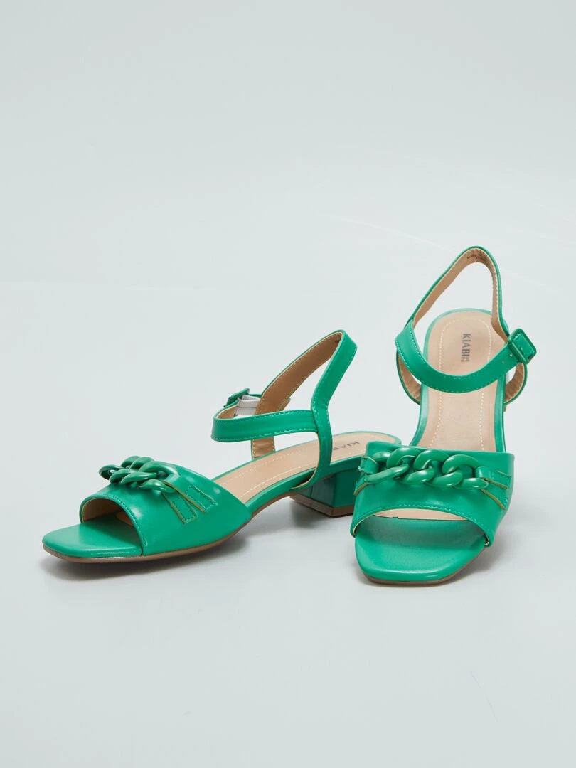 Sandales à talon   Vert