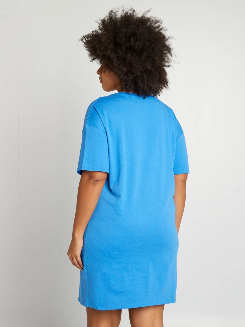 Robe tee shirt large   Bleu