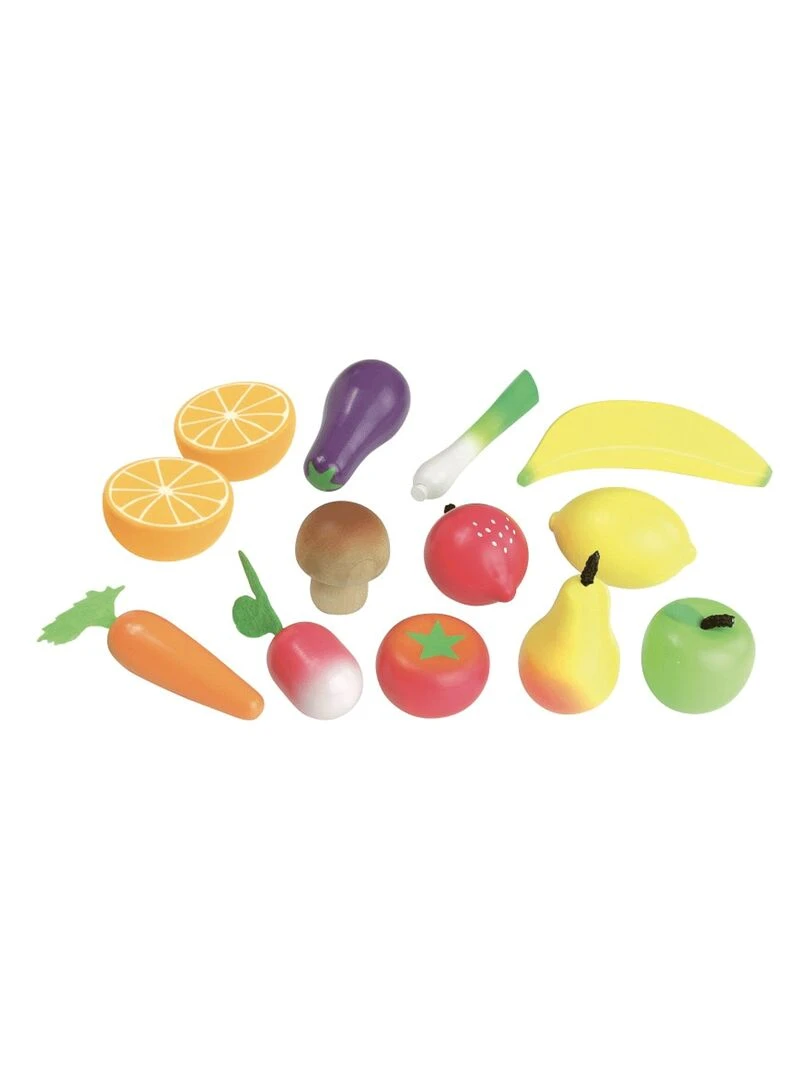 Jour de marché : Set de fruits et légumes en bois   N/A