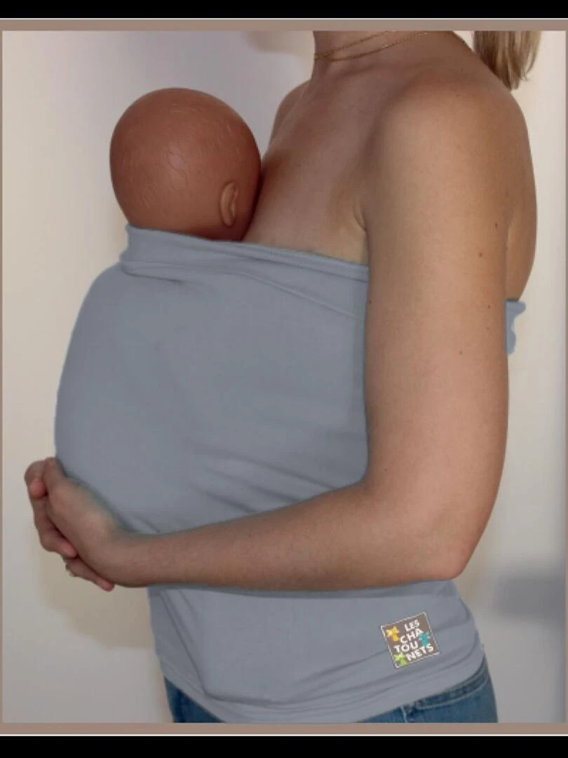 Bandeau Peau à Peau LES CHATOUNETS Gris