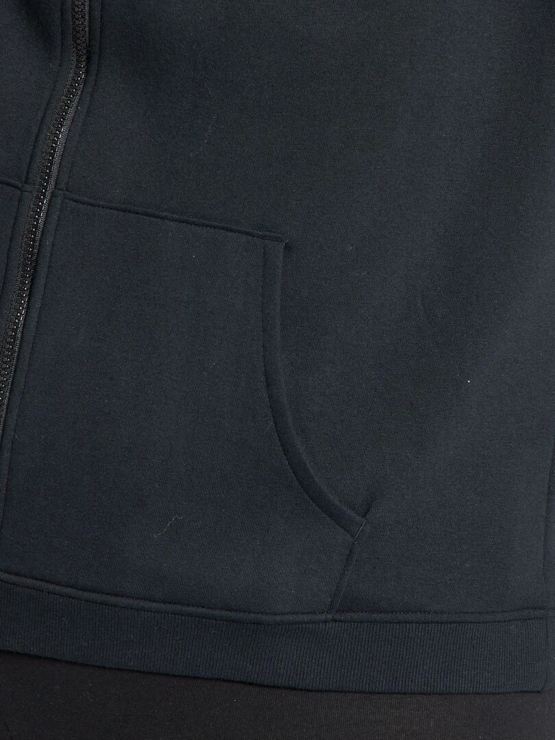 Sweat à capuche en molleton   noir