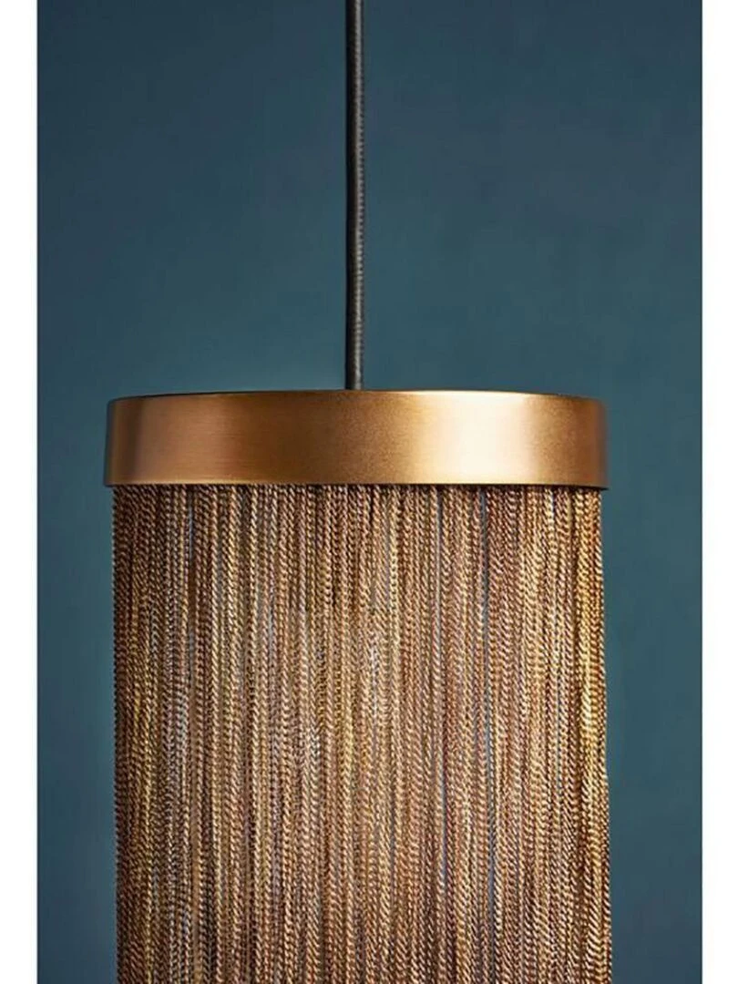 Suspension métal bronze Daya D15   Jaune