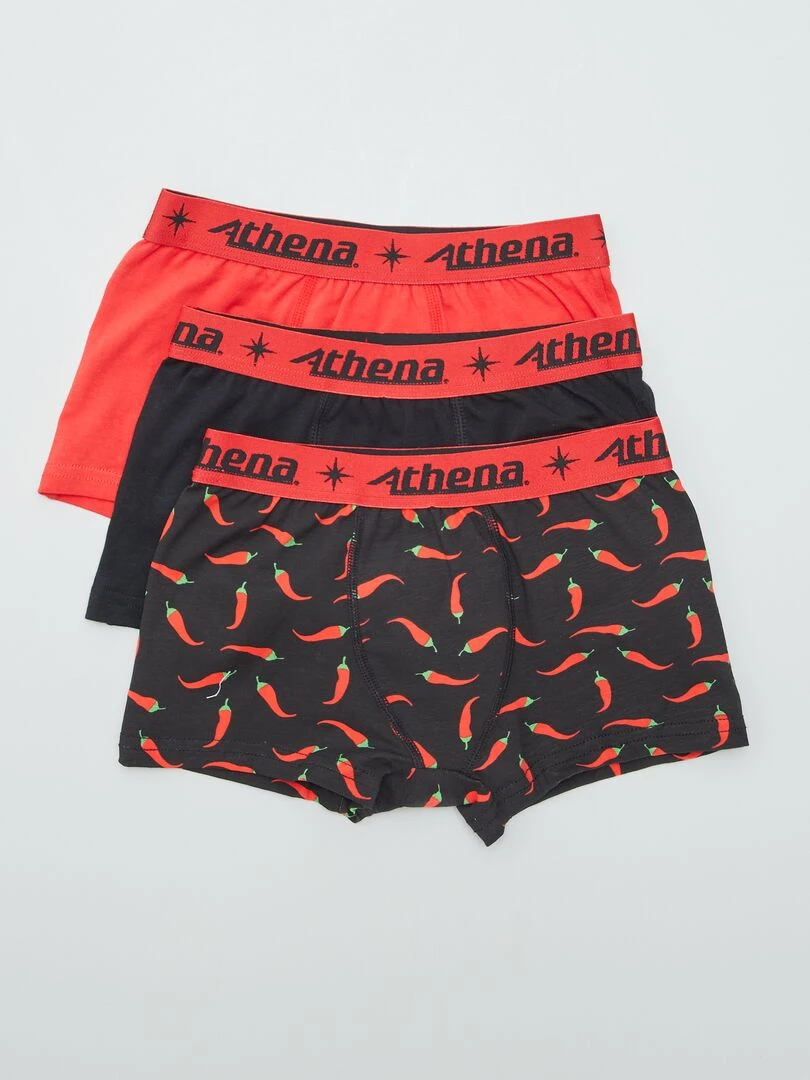 Lot de 3 boxers ROUGE