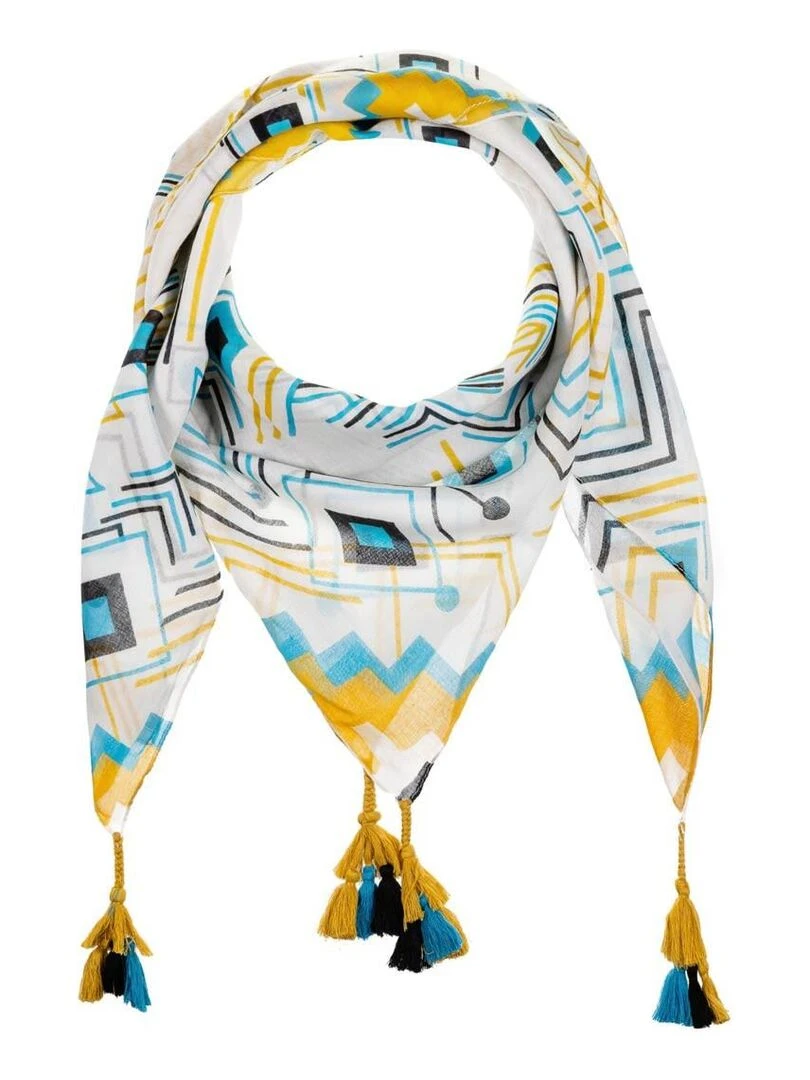 Foulard carré Tijana Bleu