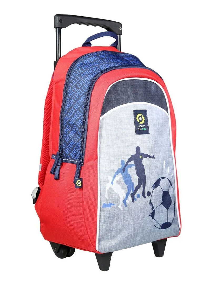 BAGTROTTER Sac à dos à roulettes Ligue 1 Uber Eats Football Gris Gris