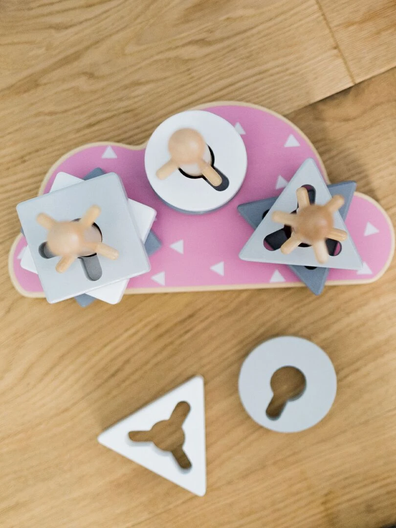 Jeu Puzzle forme de nuage en bois   N/A
