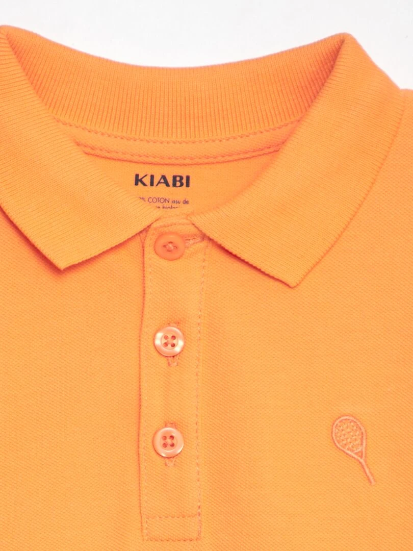 Polo en piqué de coton ORANGE