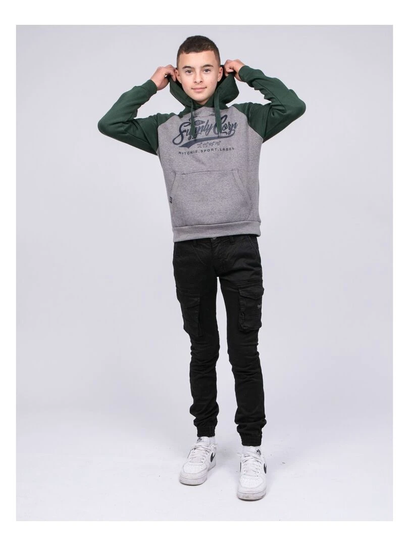 Sweat capuche WANDERLUST J   Vert
