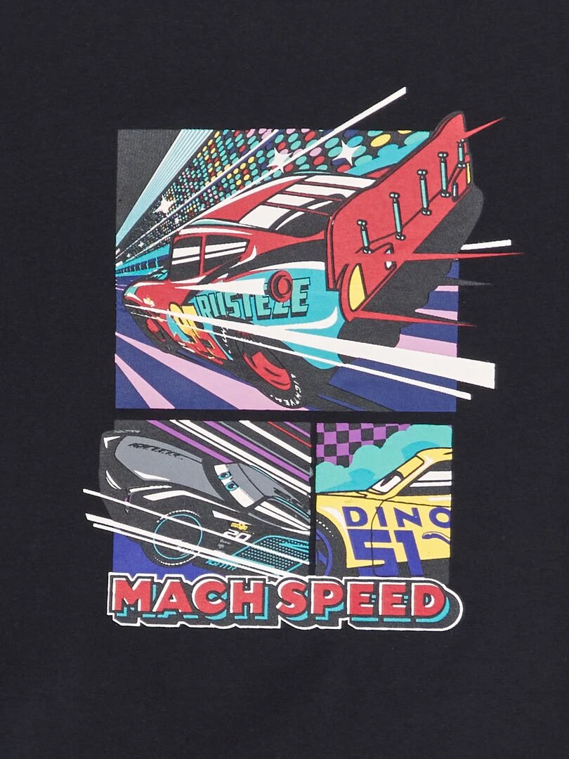 T shirt imprimé 'Disney' Noir 'Cars'