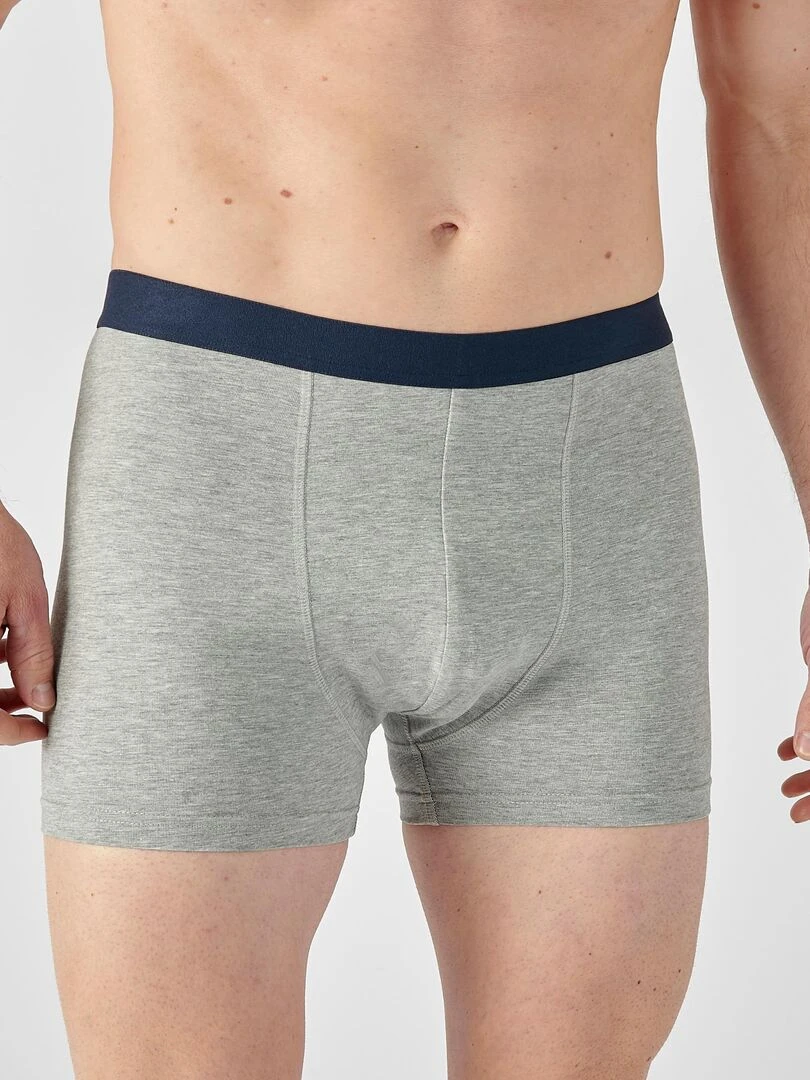 Lot de 3 boxers fermés assortis Damart Gris Bleu