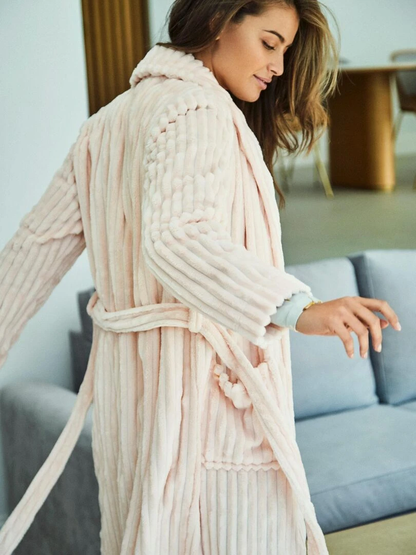 Robe de chambre manches longues Supersoft   Rose