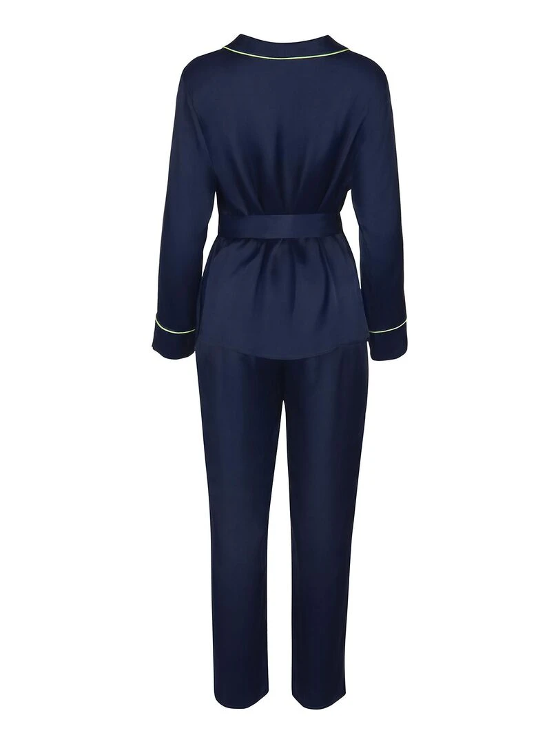 Pyjama pantalon chemise manches longues Jive   Bleu
