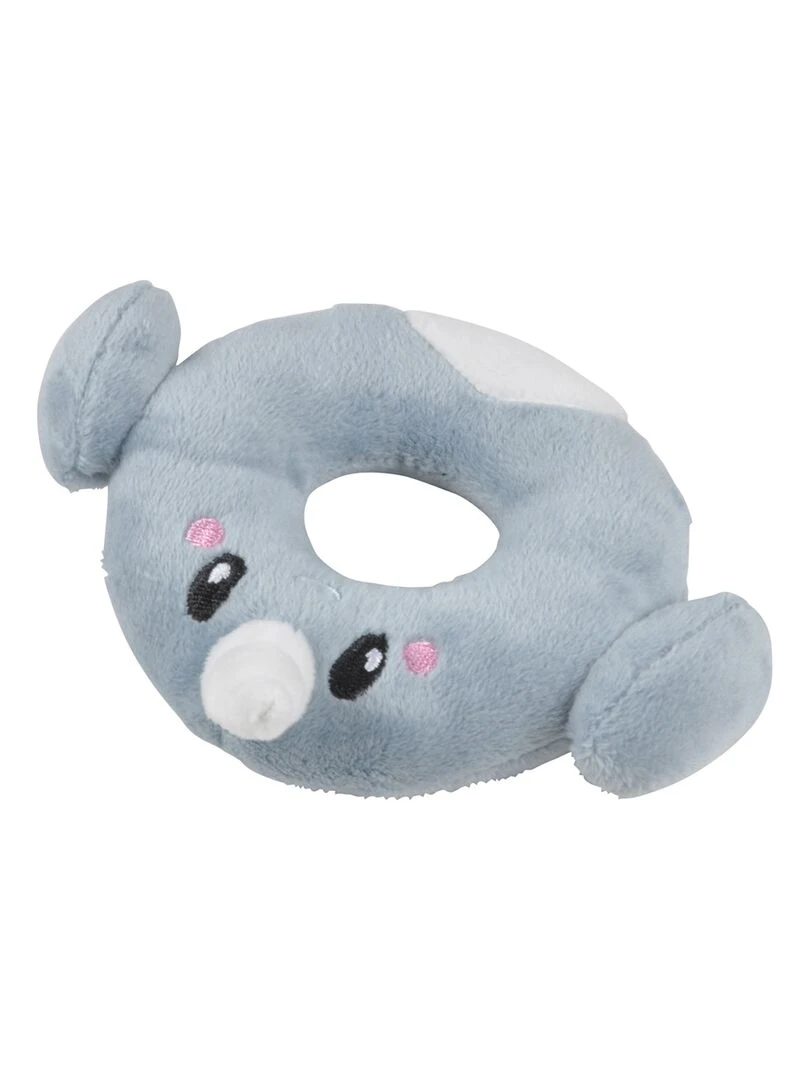 Peluche doudou hochet Narval la licorne Bleu