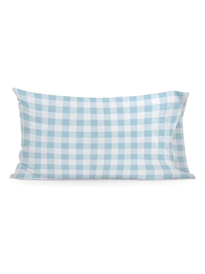 Taie d'oreiller Vichy "Happyfriday" Bleu
