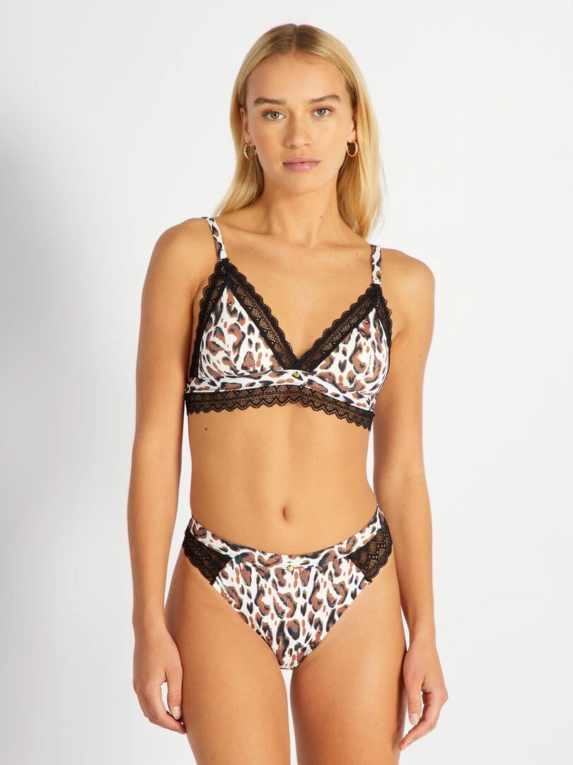 Soutien gorge triangle 'Mojito Lingerie' Blanc/marron