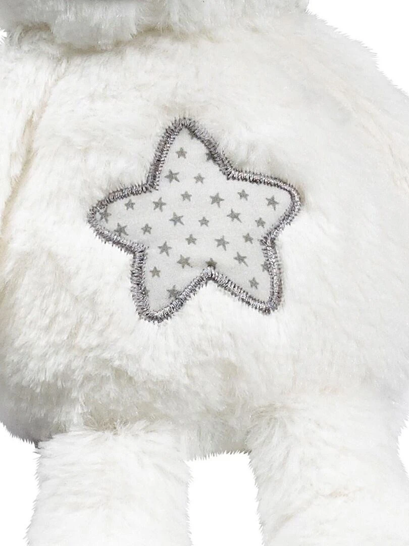 Doudou Ours en polyester blanc SAUTHON Blanc Gris