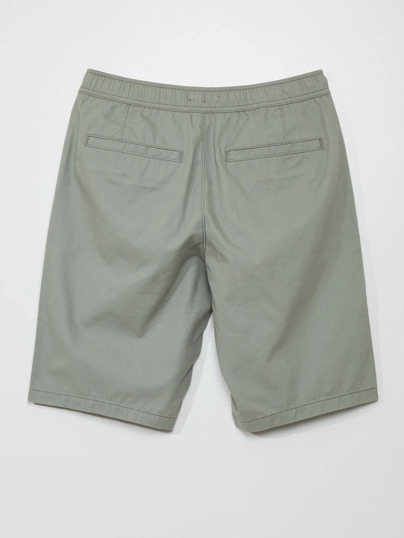 Short en coton Vert