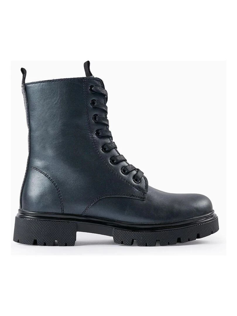 Bottes de motard en cuir pour fille GIRLS N' ROSES Noir