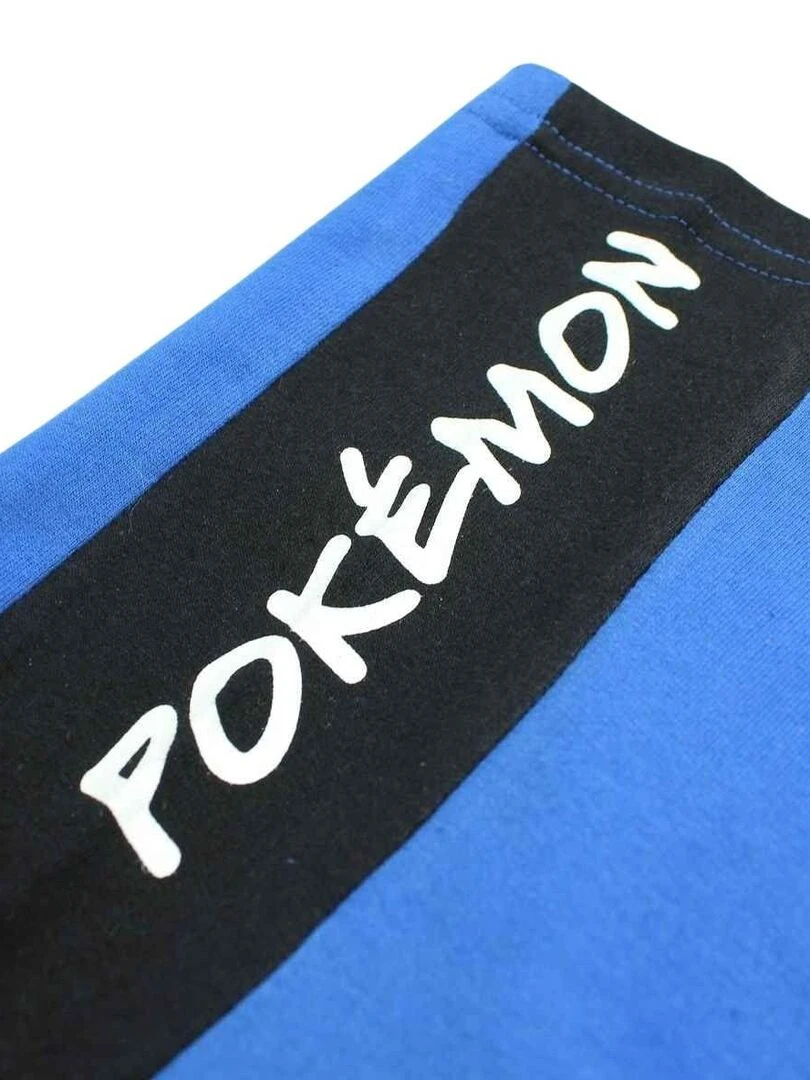 Pokemon   Short garçon imprimé Pokemon en coton   Bleu marine