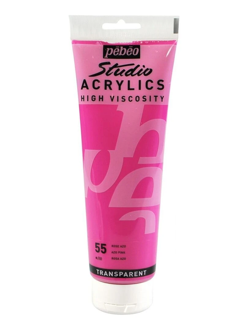 Peinture acrylique transparente Rose 250 ml N/A