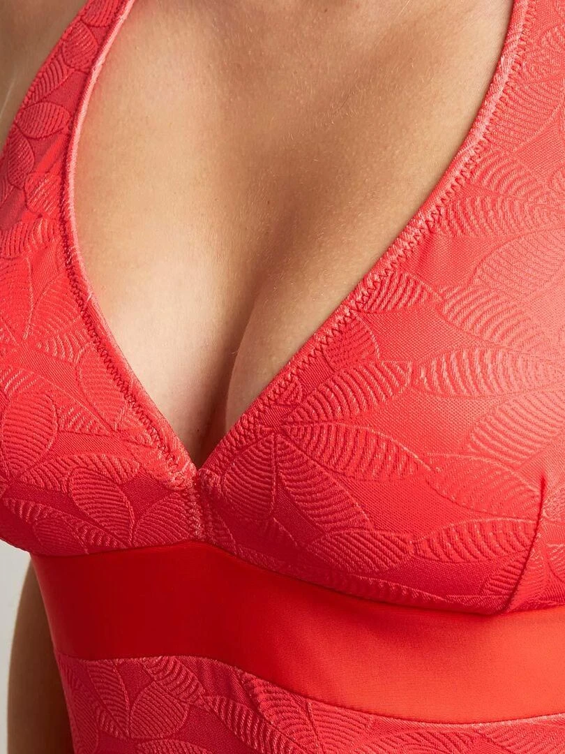 Tankini VACANCES   Brigitte Bardot Bain   Rouge
