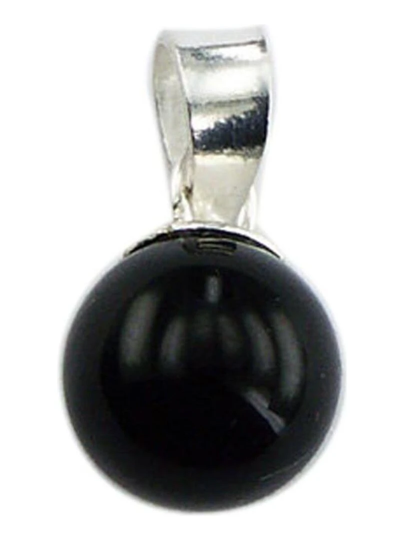 Pendentif rond en argent et agate Bijoucolor Argent