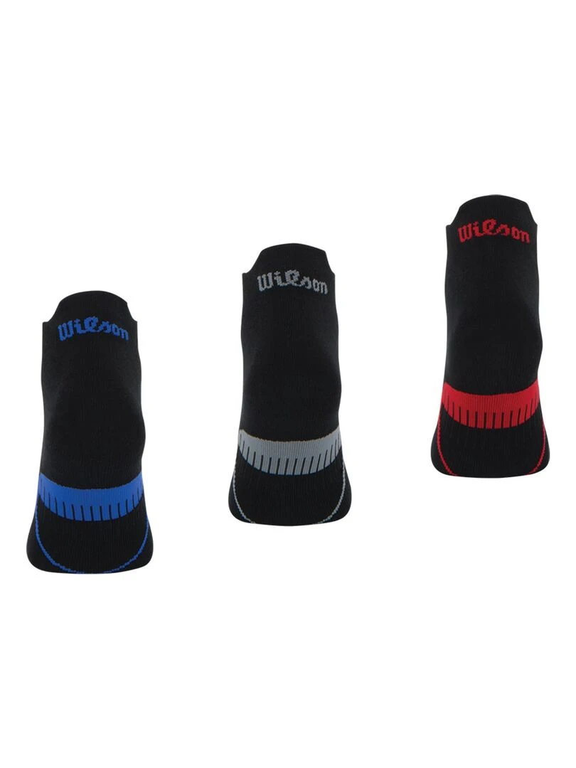 Lot de 3 paires de mi chaussettes Homme Wilson   Noir