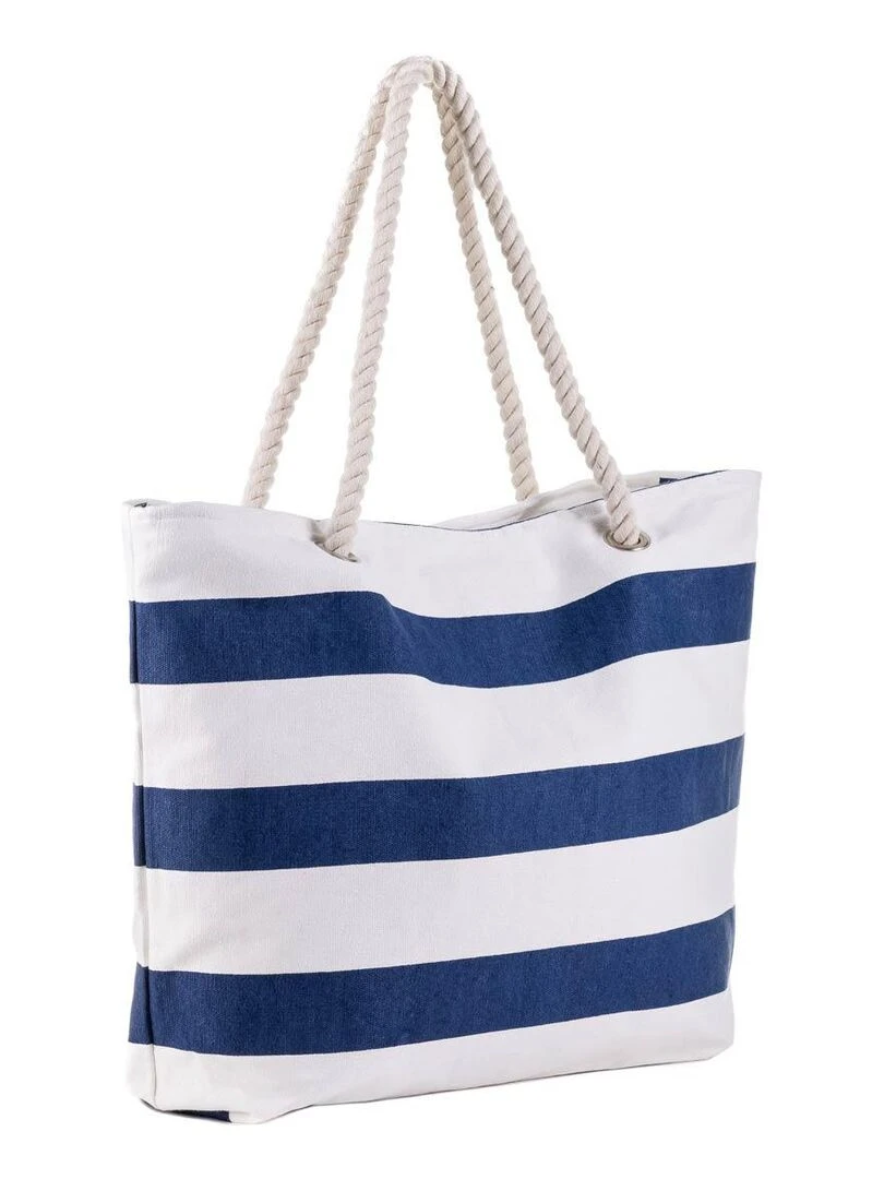 Sac de plage Marinière Bleu marine