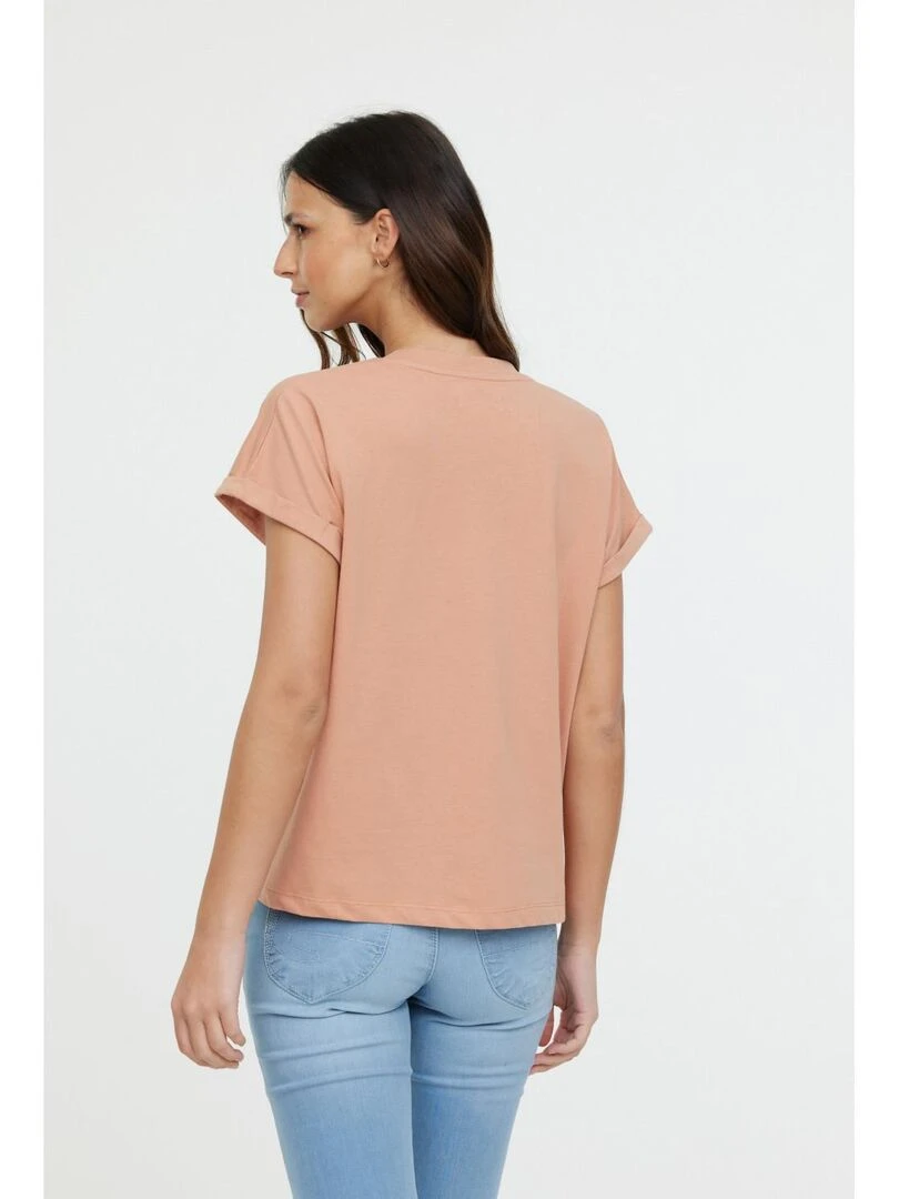 Lee Cooper   T Shirt manches courtes coton loose ALYS MC   Orange