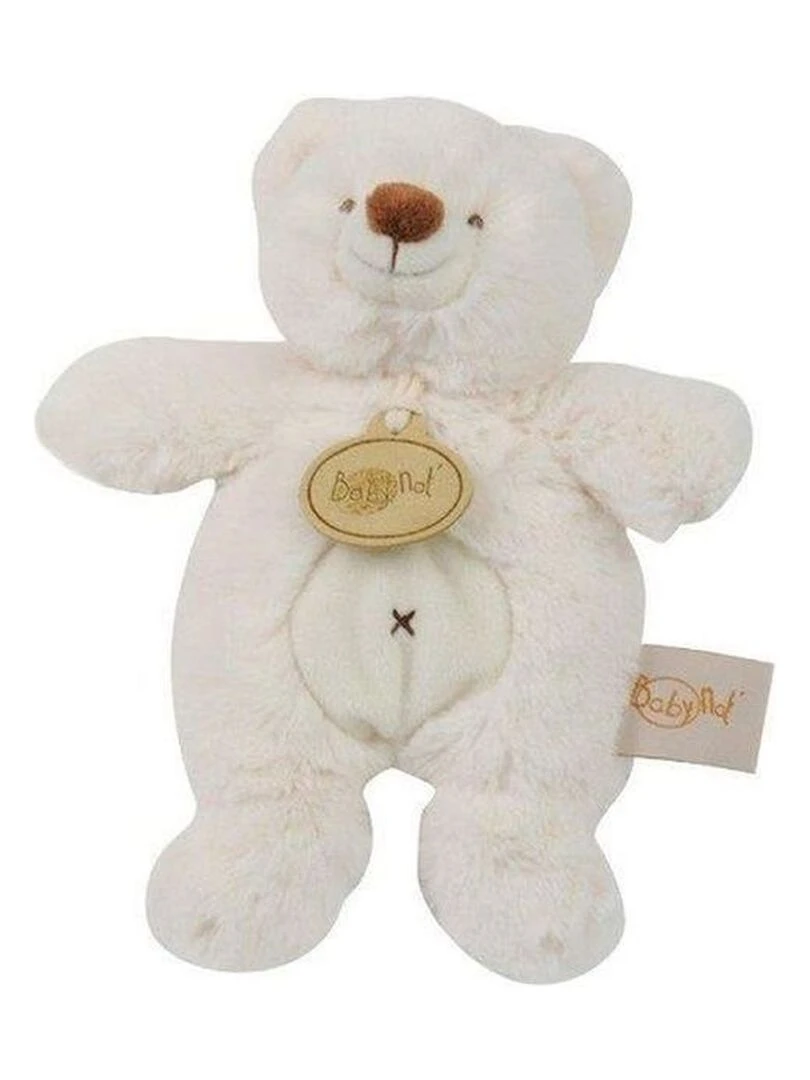 doudou Babynat Ours Blanc BN562 Les Calins Pantin Blanc