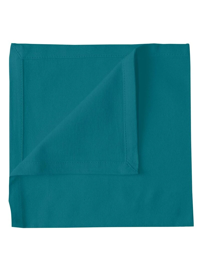 Serviette de table unie et colorée Bleu canard