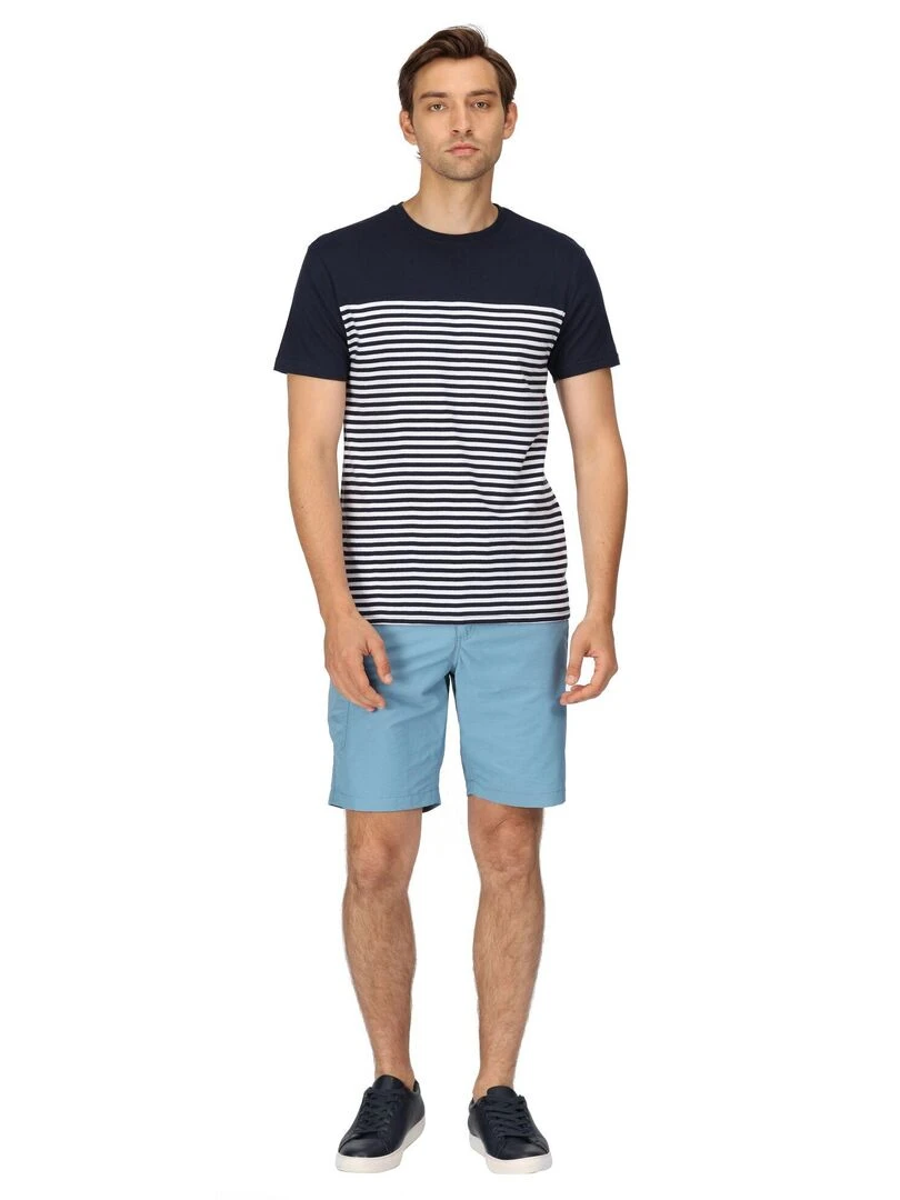 Regatta   T shirt SHOREBAY   Bleu Bleu marine Blanc
