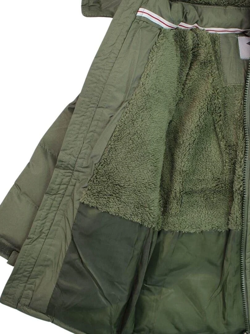 Lee Cooper   Parka garçon imprimé logo   Kaki