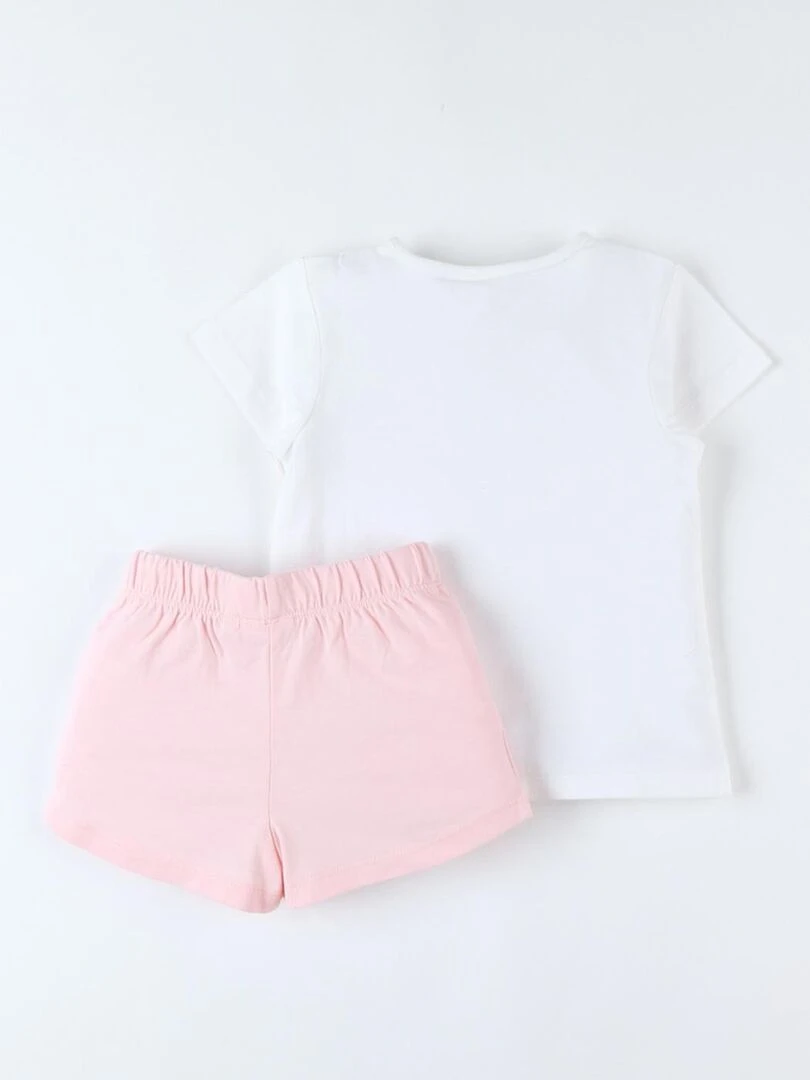 Pyjama 2 pièces licorne en jersey  clair/écru   Noukie's   Rose