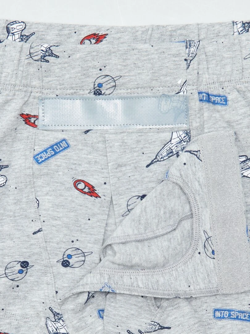 Lot de 2 boxers à scratchs   So Easy   Vert/gris