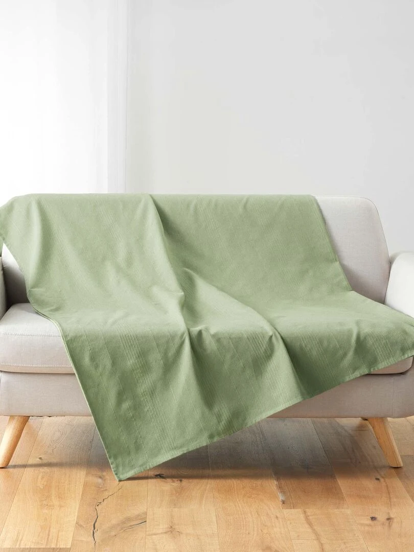 Plaid Jete de lit fauteuil Lucilia Vert d'eau