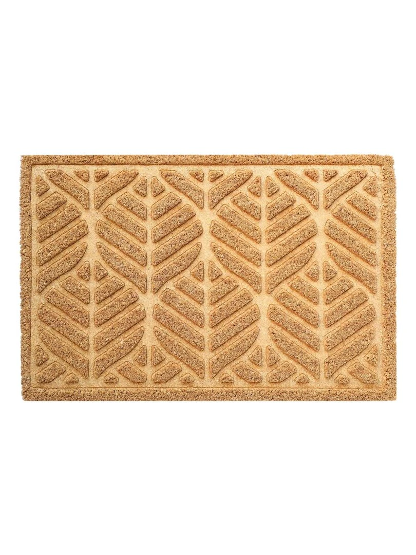 Paillasson coco frappe 40 x 60 cm Palmette Marron