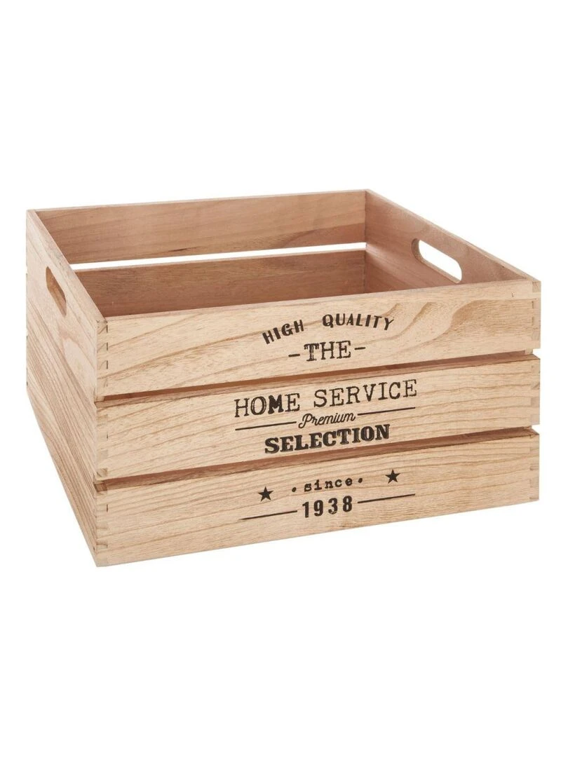 Ensemble de 6 caisses cagettes facto naturel   Beige