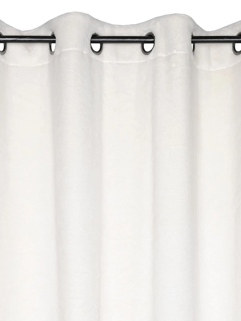 Rideau cocooning en imitation fourrure Blanc