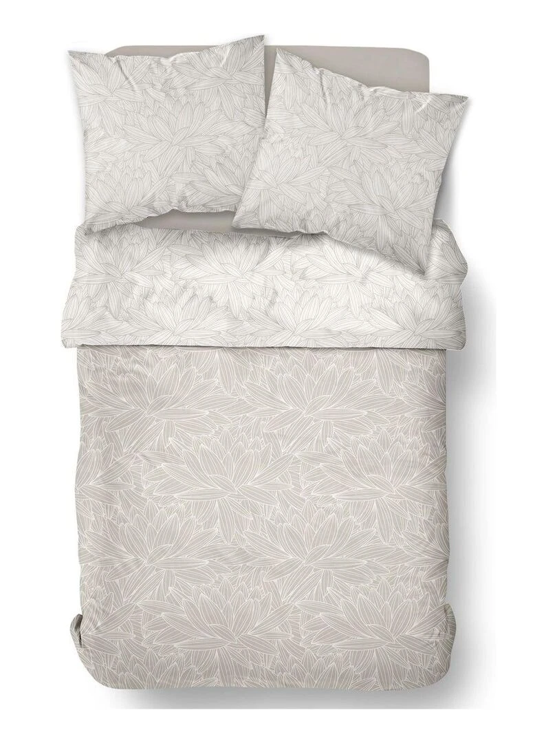 Parure de lit imprimé Floral Coton SUNSHINE JAMIE   Beige