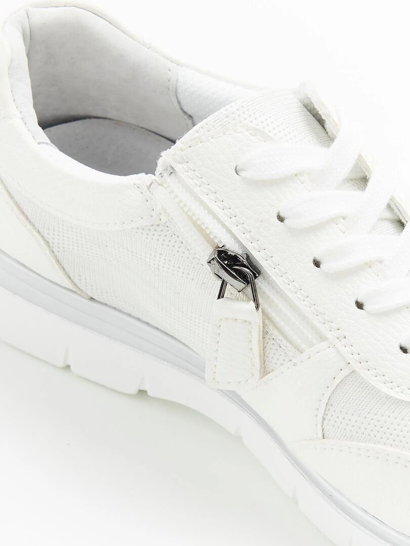 Baskets dessus irisé et texturé Amortyl   Damart   Blanc