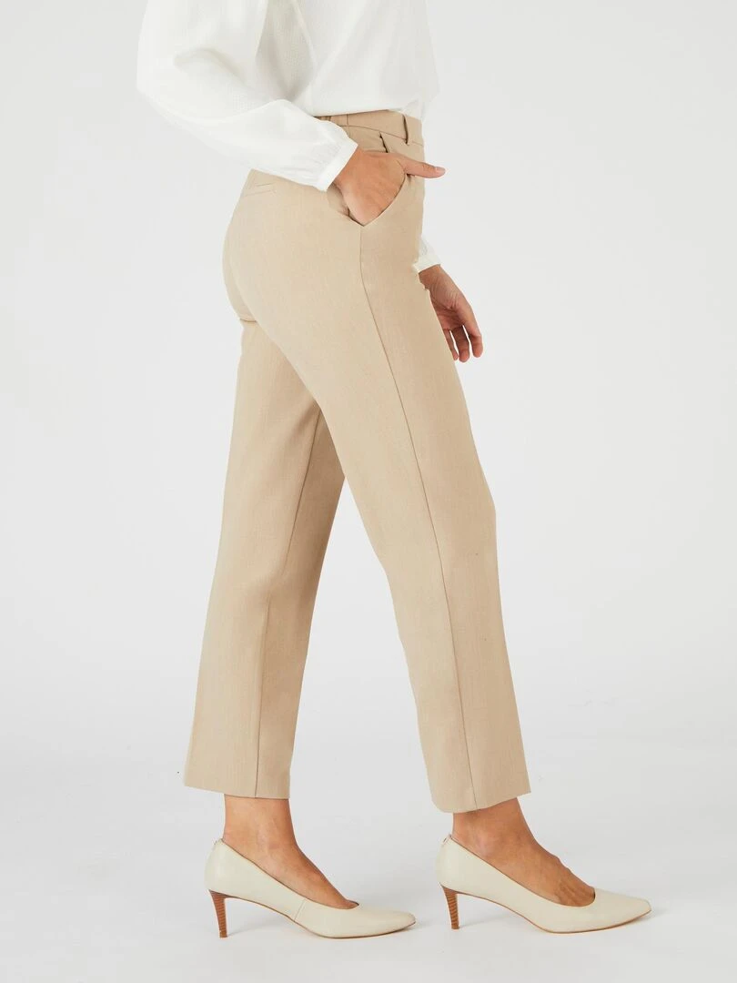 Pantalon 7/8ème bi stretch   Damart   Beige chiné