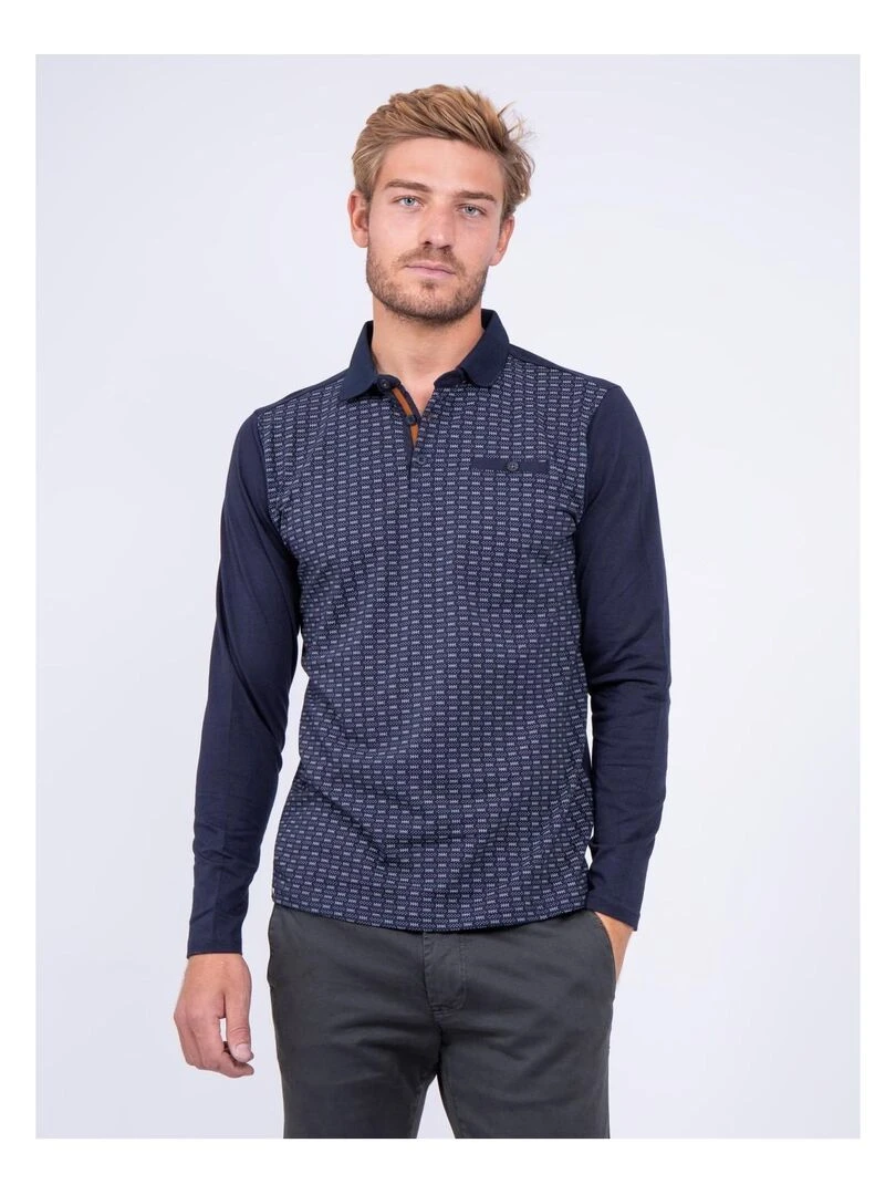 Polo manches longues PATROL Bleu marine
