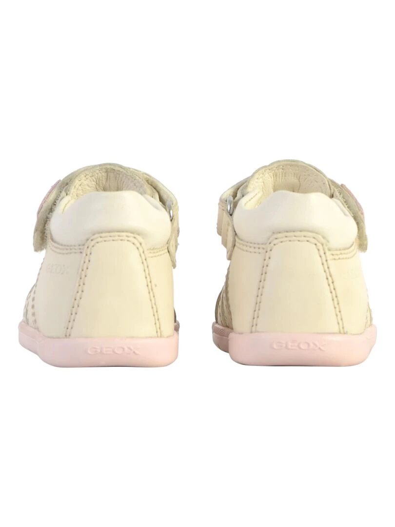 Sandale Cuir Enfant Geox Macchia B254VA   Blanc