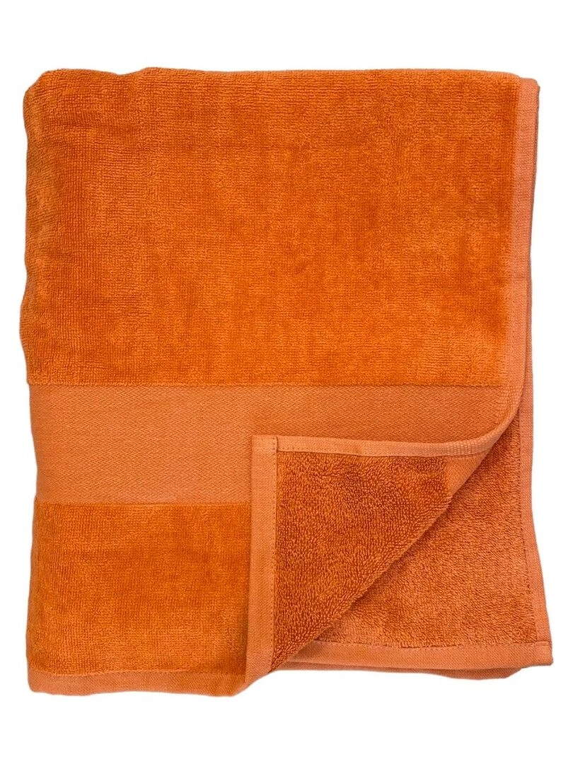 Serviette de bain éponge velours Classy Orange 90x180 500g/m²   Orange