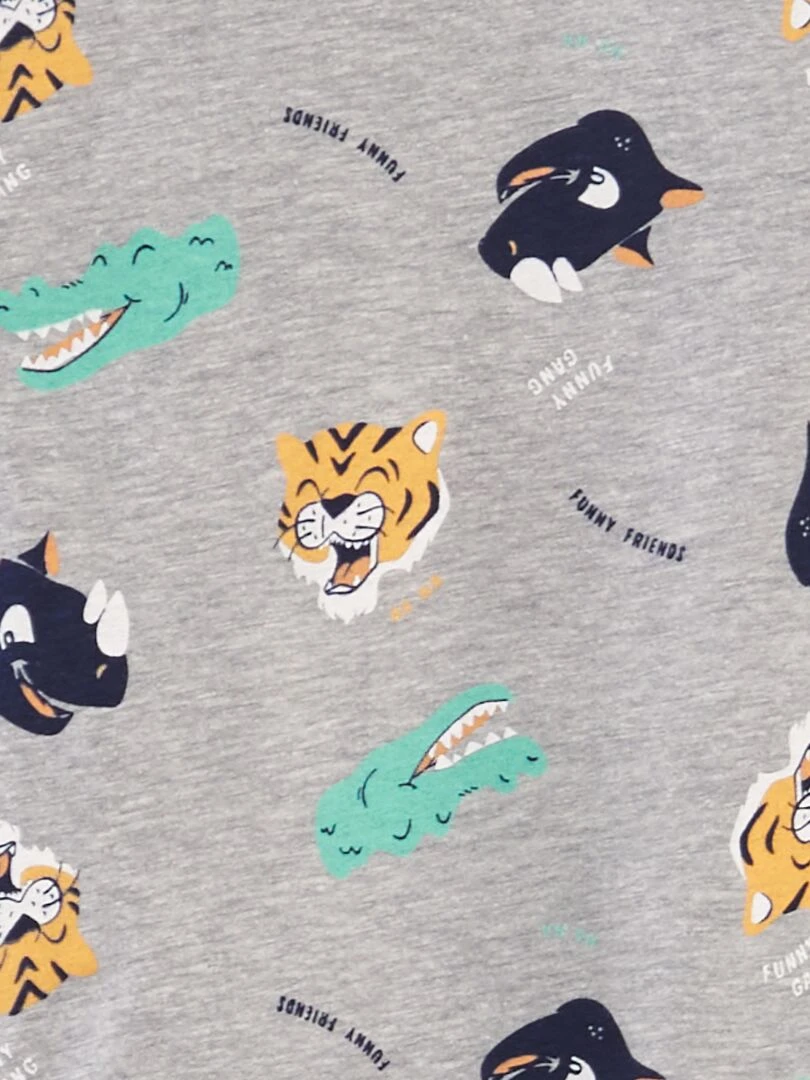 T shirt imprimé Gris clair