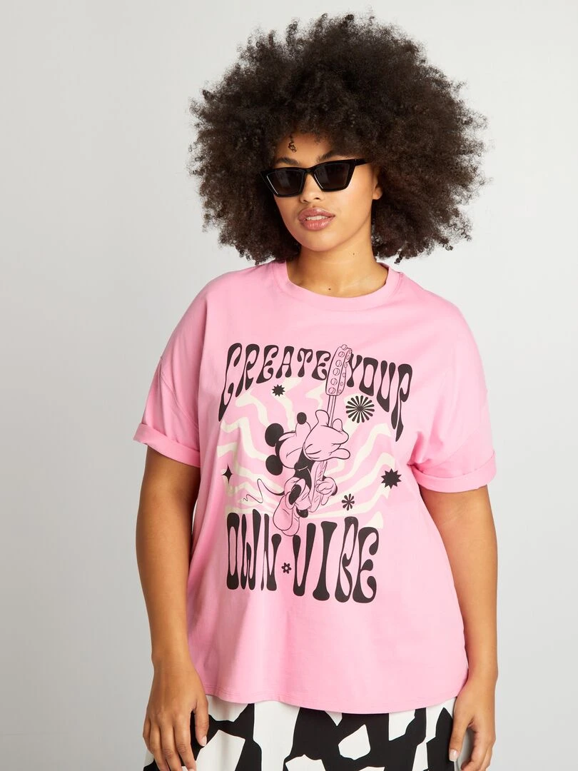 T shirt imprimé 'Disney'   Rose